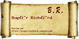 Bugár Richárd névjegykártya