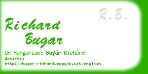 richard bugar business card
